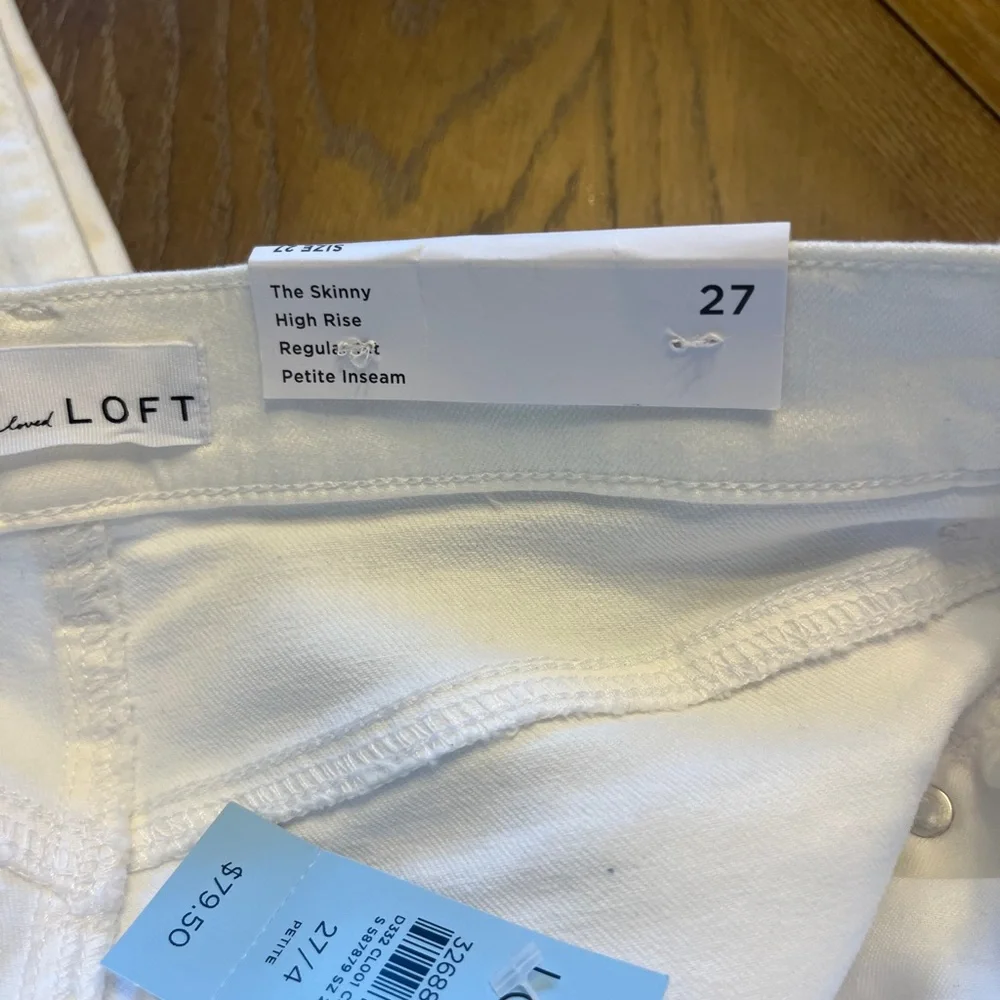 LOFT Women's Bright White Cropped Jeans - Picture 5 of 5